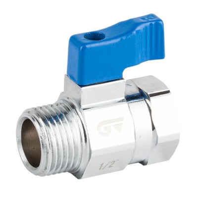VÁLVULA ESFERA MINI M-H 1/2" AZUL GENEBRE