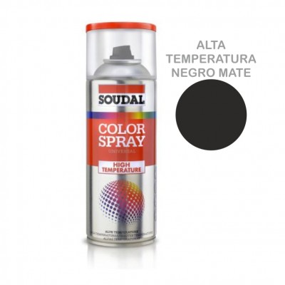 PINTURA SPRAY ANTICALÓRICA NEGRO MATE 400ML SOUDAL