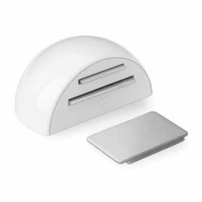 TOPE PUERTA ADHESIVO CON RETENEDOR MAGNÉTICO BLANCO INOFIX 2034-2