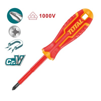 DESTORNILLADOR AISLADO PH1 X 80MM TOTAL