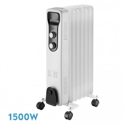 RADIADOR ACEITE 1500W 7 ELEMENTOS MOD. BRASILIA BLANCO