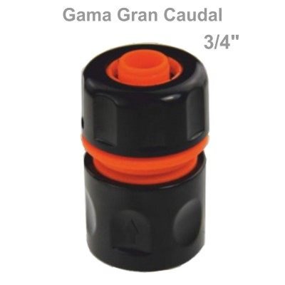 CONECTOR RÁPIDO GRAN CAUDAL MANGUERA Ø19MM 3/4"