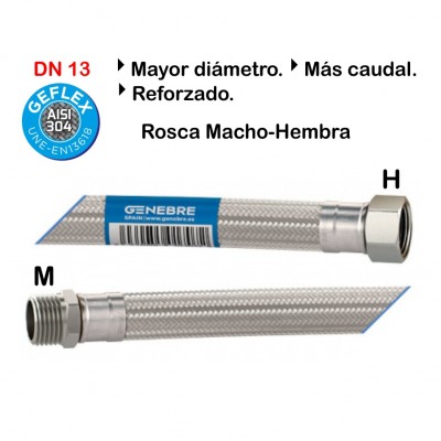 FLEXO CONEXIÓN REFORZADO 40CM M1/2"-H1/2" DN13