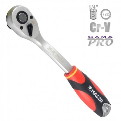 LLAVE CARRACA 1/4" 72T CR-V MADER