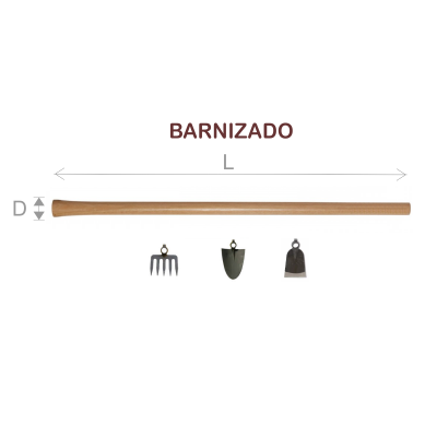 MANGO MADERA AZADA Ø40X900MM BARNIZADO