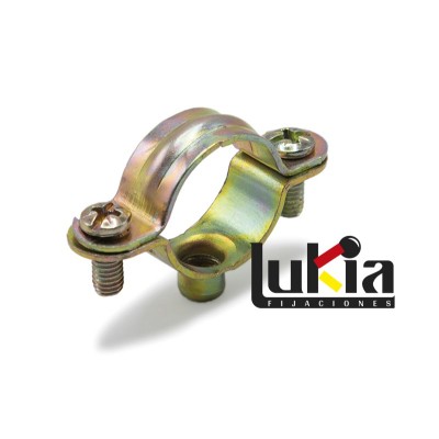 ABRAZADERA METÁLICA Ø25MM M6MM BICROMATADA
