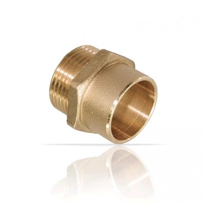 ENTRONQUE LATÓN 28MM X MACHO 1" SOLDAR-ROSCAR FIG.243