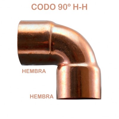 CODO COBRE 90º H-H 10MM FIG.5090