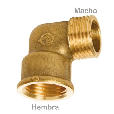 CODO LATÓN MACHO HEMBRA 11/4"