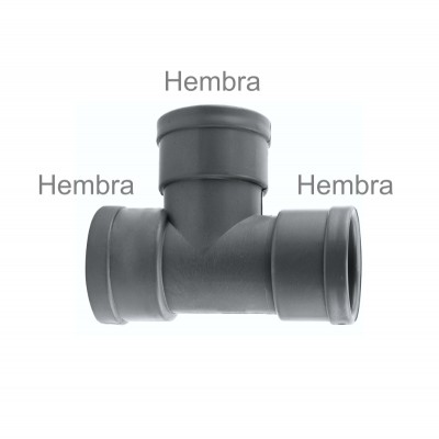DERIVACIÓN SIMPLE TE PVC 87º H-H-H 32MM