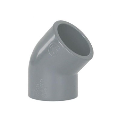 CODO PVC PRESIÓN HEMBRA-HEMBRA 45º 32MM