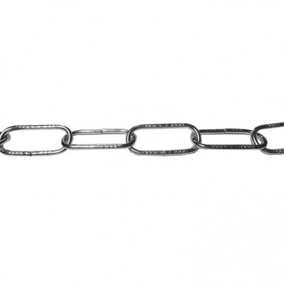 CADENA LÁMPARA GRABADA NÍQUEL Ø3,4MM 43X15MM 1 METRO