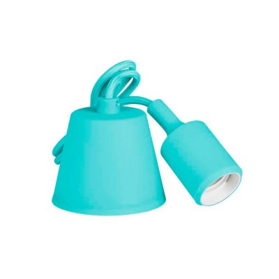 LÁMPARA COLGANTE SILICONA E27 AZUL