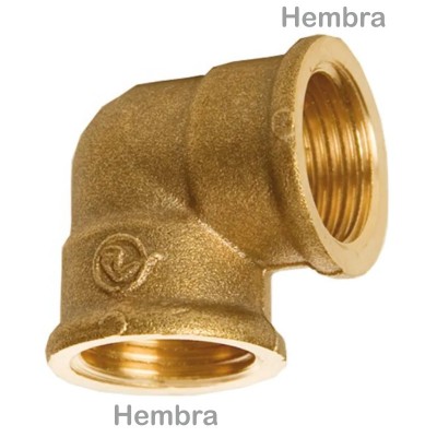 CODO LATÓN HEMBRA 3/8"