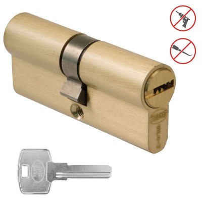 CILINDRO SEGURIDAD 60MM (30+30) LATÓN MATE AMIG 9850