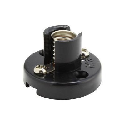 PORTALÁMPARA E10 BASE ATORNILLADA NEGRO DH12060