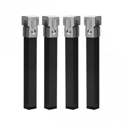 JUEGO 4 PATAS SOMIER 30X30MM ALTURA 30CMS NEGRAS
