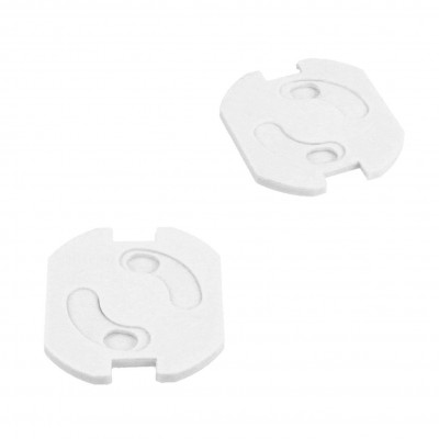 SET 6 PROTECTORES ENCHUFE ADHESIVO GIRATORIO BLANCO