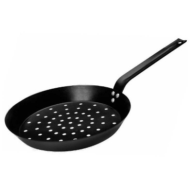 SARTÉN CASTAÑERA 22CM ACERO PULIDO