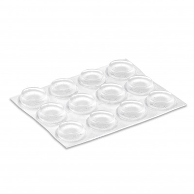 GOTA SILICONA ADHESIVA Ø12,7MM TRANSPARENTE 12UDS INOFIX 4051-2