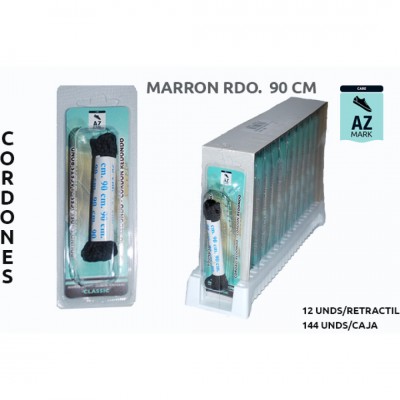 CORDÓN CALZADO 90CM MARRÓN 2UDS