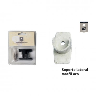 JUEGO 2 SOPORTES CORTINA LATERAL 19MM MARFIL/ORO