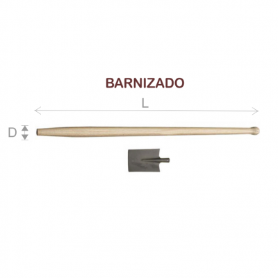 MANGO MADERA PALOTE Ø40X1200MM BARNIZADO