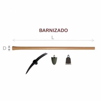 MANGO MADERA PICO Ø51X900MM BARNIZADO