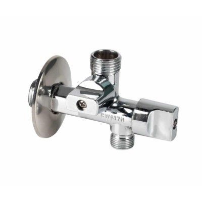 VÁLVULA ESCUADRA COMBI 1/2"X3/4"X3/4" GENEBRE
