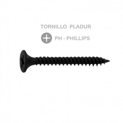 TORNILLO PLADUR 3,5X35MM PH FOSFATADO NEGRO