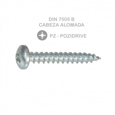 TORNILLO ROSCA MADERA 4X35MM CA/PZ ZINC D7505B