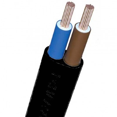 CABLE MANGUERA PLANA 2X0,75MM NEGRO (€/M)