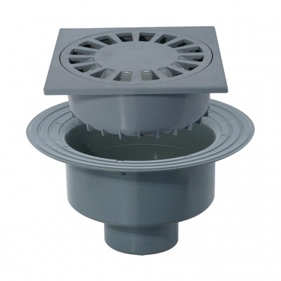CALDERETA SIFÓNICA PVC 20X20CM SALIDA VERTICAL 110MM