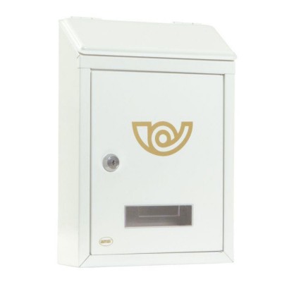 BUZÓN METÁLICO EXTERIOR 29,5X21X6,2CM BLANCO MOD.2