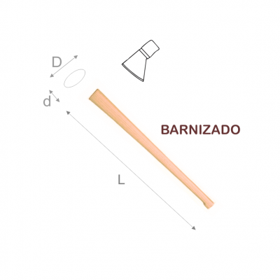 MANGO MADERA HACHA VIZCAINA 350X43X25MM BARNIZADO