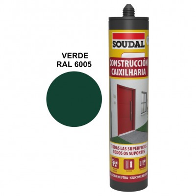 SILICONA NEUTRA VERDE RAL 6005 290ML SOUDAL