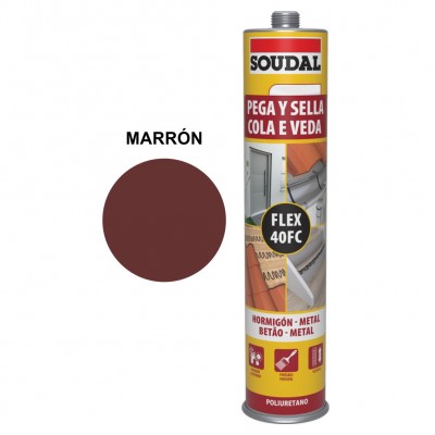 MASILLA POLIURETANO MARRÓN 290ML SOUDAL