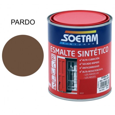 SOETAM ESMALTE SINTÉTICO PARDO BRILLANTE 750ML