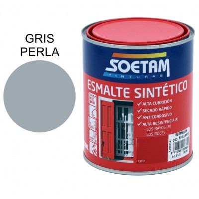 SOETAM ESMALTE SINTÉTICO GRIS PERLA BRILLANTE 750ML