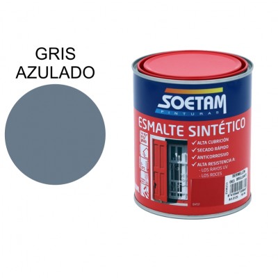 SOETAM ESMALTE SINTÉTICO GRIS AZULADO BRILLANTE 250ML