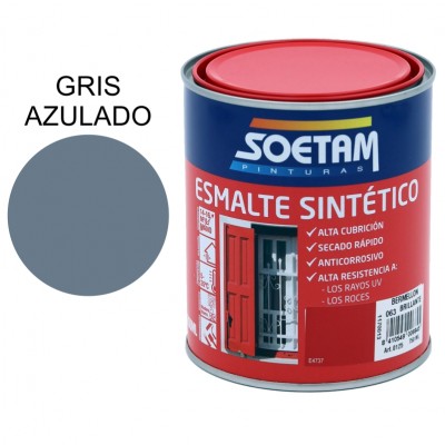 SOETAM ESMALTE SINTÉTICO GRIS AZULADO BRILLANTE 750ML