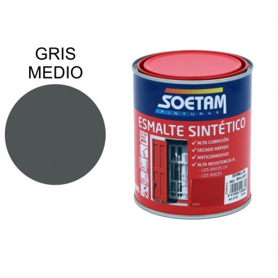 SOETAM ESMALTE SINTÉTICO GRIS MEDIO BRILLANTE 250ML