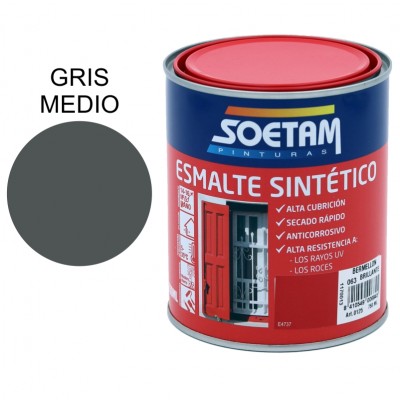 SOETAM ESMALTE SINTÉTICO GRIS MEDIO BRILLANTE 750ML