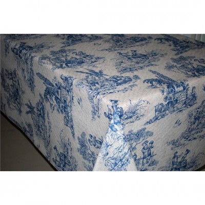 MANTEL LONETA CARTUJA AZUL ANCHO 140CM (€/M)