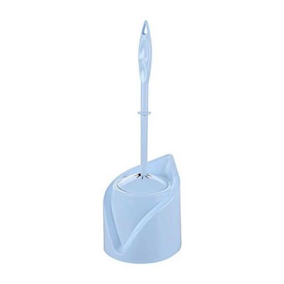 SET ESCOBILLERO WC BAÑO RINCÓN PLÁSTICO CELESTE TITIZ TP-144