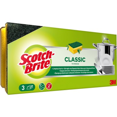 ESTROPAJO SCOTCH-BRITE SALVAUÑAS PACK 2+1