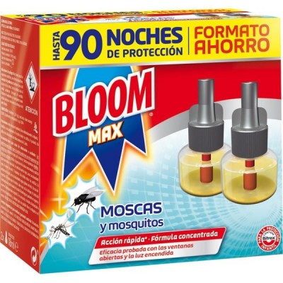 BLOOM MAX INSECTICIDA ELÉCTRICO 2X18ML MOSQUITOS/MOSCAS