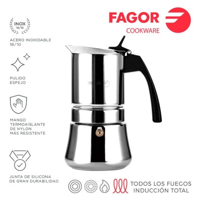 CAFETERA FAGOR ETNICA 10TZ ACERO INOXIDABLE 18/10