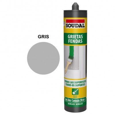 MASILLA ACRÍLICA GRIS 290ML SOUDAL