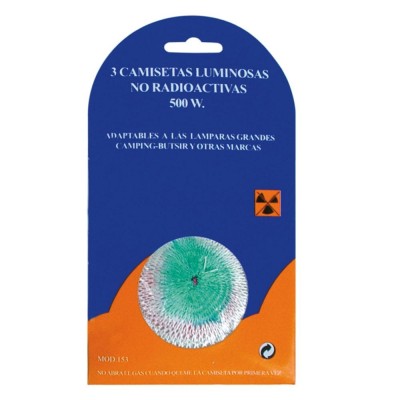 CAMISETA LÁMPARA CAMPING GRANDE 500W B/3UDS 